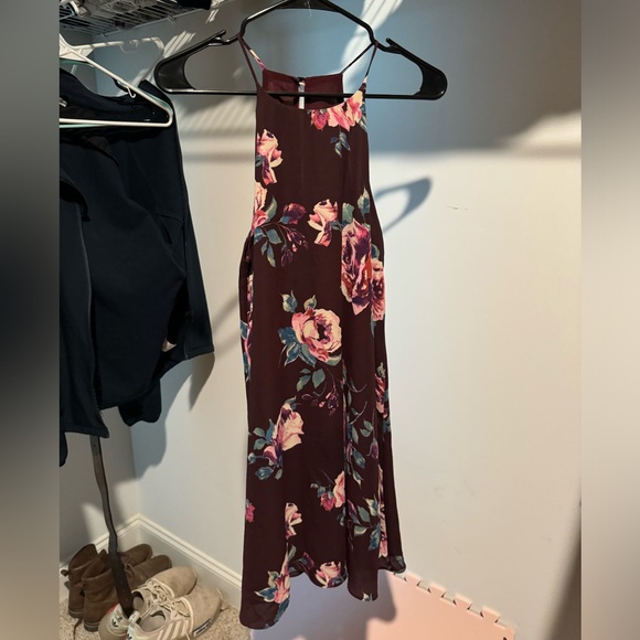 Everly Purple Floral Shift Dress - Picture 1 of 5